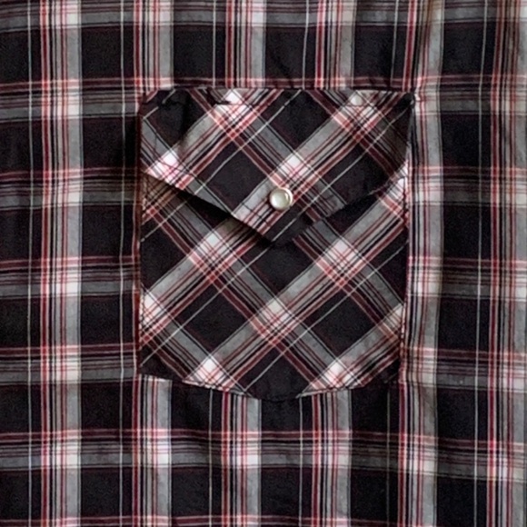 Ely Cattleman Western Shirt Tall Mens XXXL Plaid Pearl Snap Cowboy Rodeo Punk - Picture 4 of 14